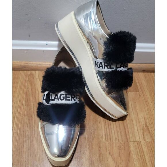 Karl Lagerfeld Platform Sneakers 9 - Picture 1 of 9